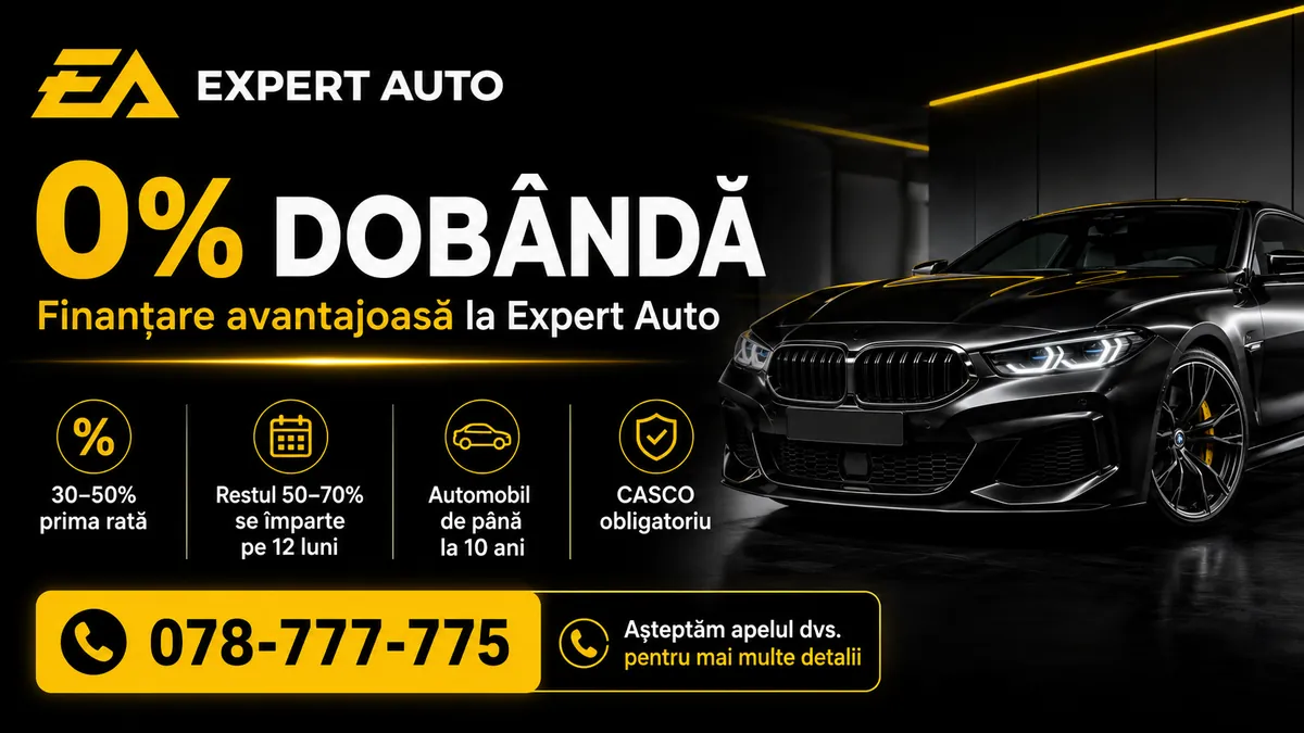 Finanțare ExpertAuto cu 0% dobândă