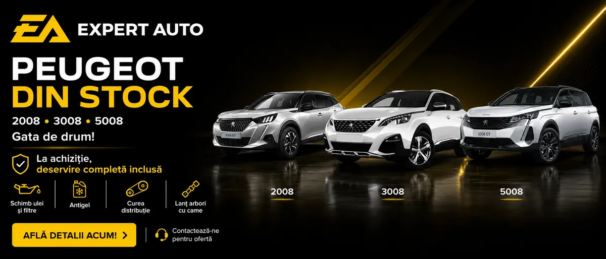 Peugeot din stoc — gata de drum